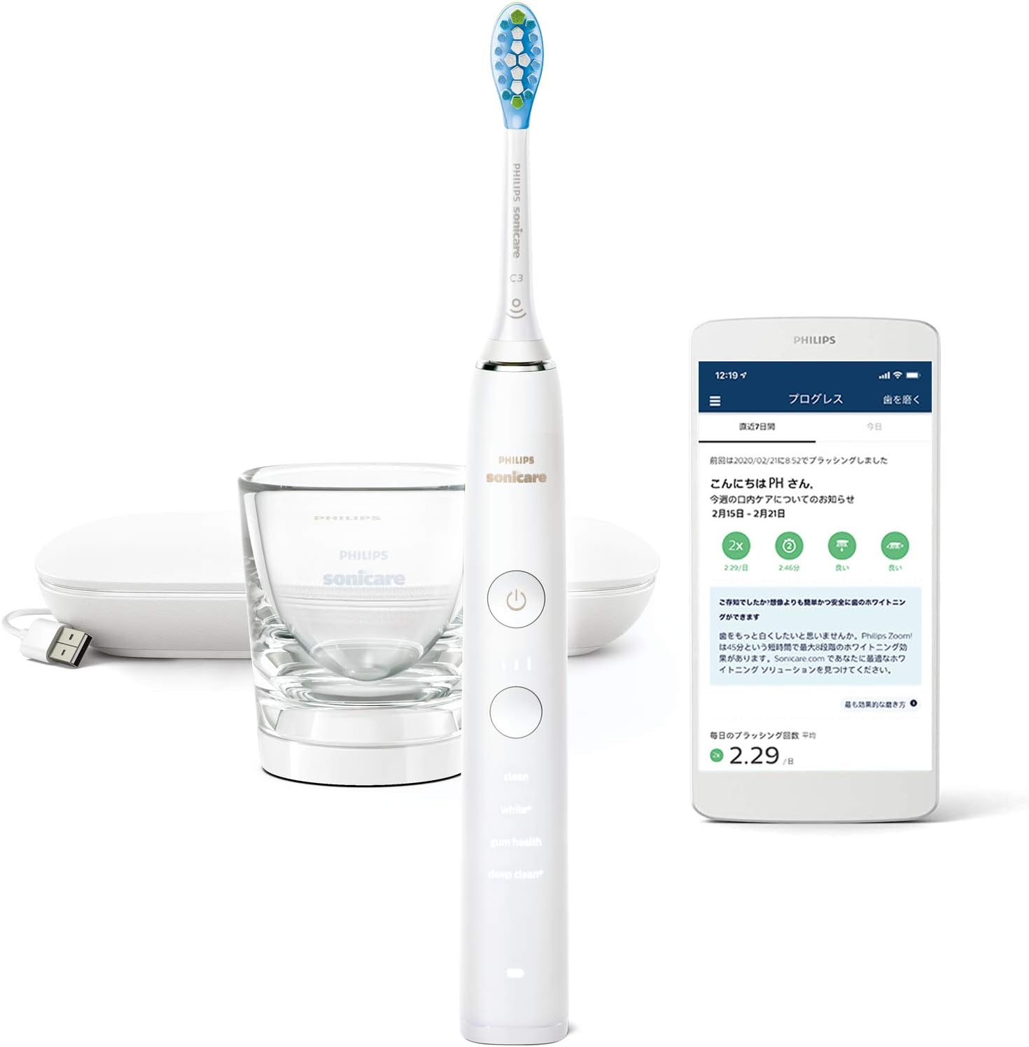 電動歯ブラシ 充電式 フィリップス HX6877/56 白 ホワイト 電動歯ブラシ 充電式 フィリップス HX6877/56 白 ホワイト